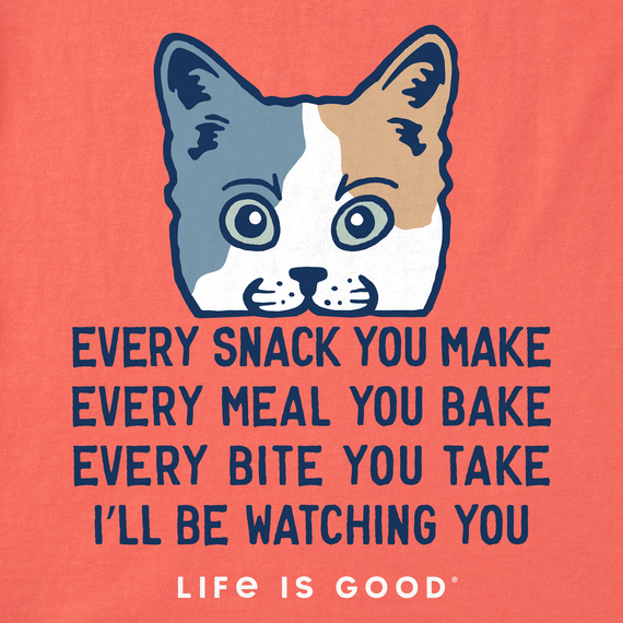 Life is Good Women's Crusher Tee - I'll Be Watching You Cat