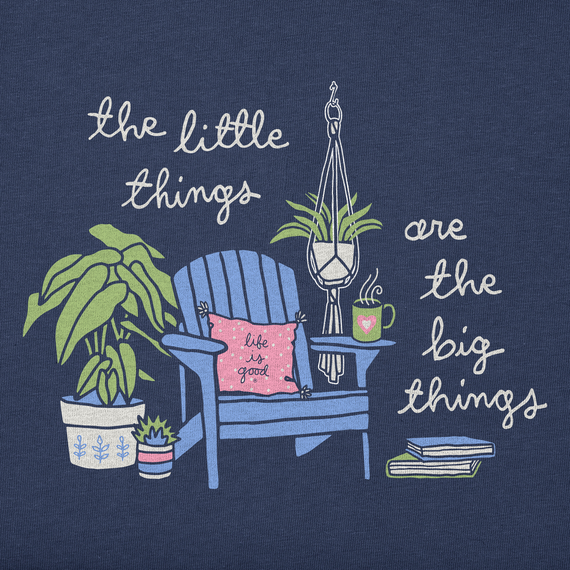 Life is Good Women's Crusher Tee - Little Things Plants & Adirondack