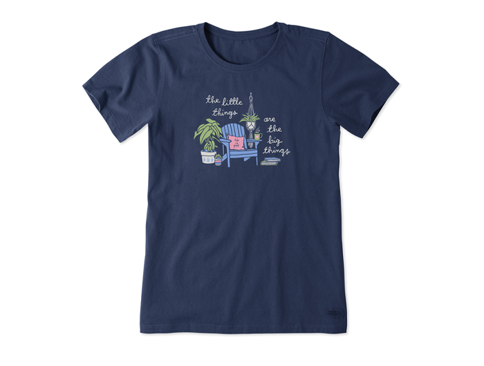 Life is Good Women's Crusher Tee - Little Things Plants & Adirondack