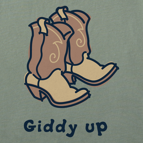 Life is Good Women's Crusher Tee - Giddy Up Cowboy Boots