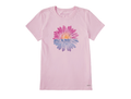 Life is Good Women's Crusher Tee - Under Watercolor Daisy