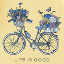 Life is Good Women's Crusher Vee - Bike Flower Baskets
