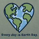 Life is Good Women's Crusher Vee - Every Day Is Earth Day