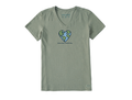 Life is Good Women's Crusher Vee - Every Day Is Earth Day