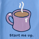Life is Good Women's Crusher Vee - Start Me Up Coffee