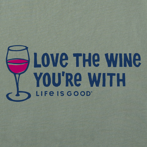 Life is Good Women's Crusher Vee - Love the Wine