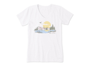 Life is Good Women's Crusher Vee - Fineline Peaceful Lake