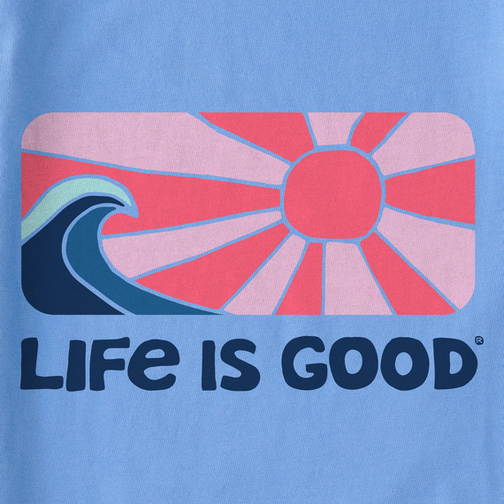 Life is Good Women's Long Sleeve Crusher Tee - Sunshine Wave