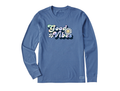 Life is Good Women's Long Sleeve Crusher Tee - Tie Dye Groovy Good Vibes