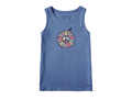 Life is Good Women's Crusher Tank - Peace Sign Flower