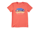 Life is Good Women's Crusher Lite Tee - Jackie and Rocket Here Comes The Sunrise