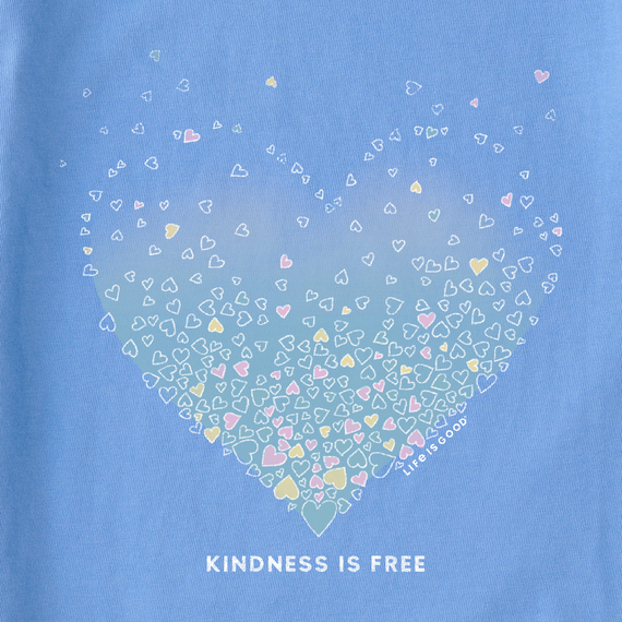 Life is Good Women's Crusher Lite Tee - Kindness is Free Evaporating Heart