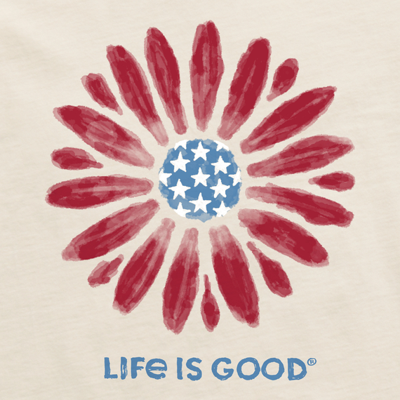 Life is Good Women's Crusher Lite Tee - Americana Daisy