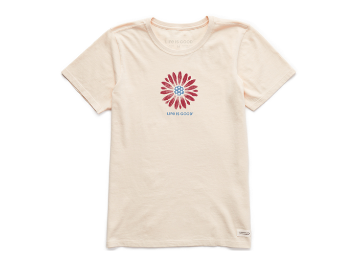 Life is Good Women's Crusher Lite Tee - Americana Daisy