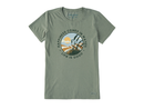 Life is Good Women's Crusher Lite Tee - Happiness Comes in Waves Beach