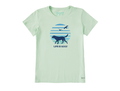 Life is Good Women's Crusher Lite Tee - 70's Retro Dog Beach Walk