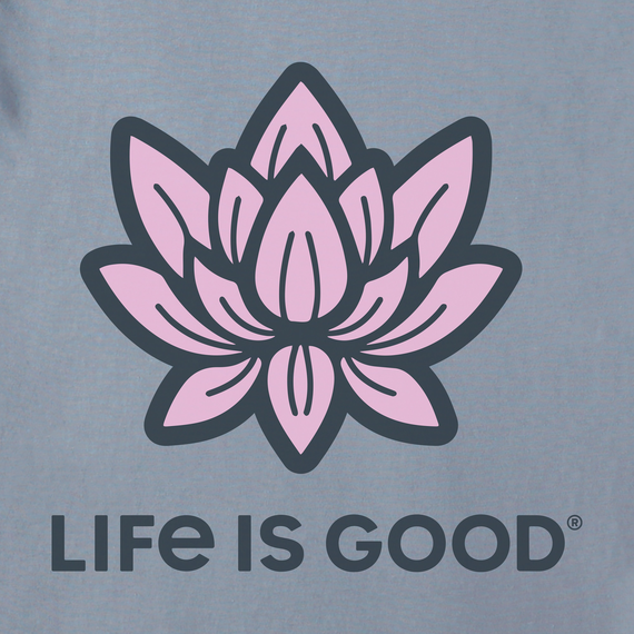 Life is Good Women's Long Sleeve Hooded Crusher Lite Tee - Lotus LIG