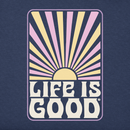 Life is Good Women's Simply True Fleece Zip Hoodie - Retro Sunburst