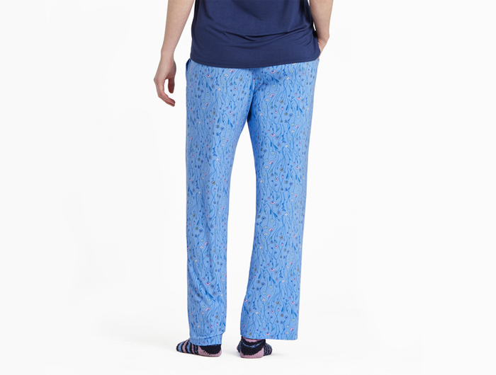 Life is Good Women's Lightweight Sleep Pant - Wildflower Sketch Pattern