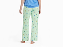 Life is Good Women's Lightweight Sleep Pant - Flip Flop Daisy Pattern