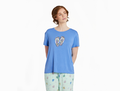 Life is Good Women's Lightweight Sleep Tee - Flower Flips