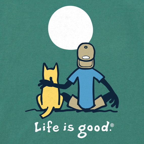 Life is Good Men's Crusher Tee - Jake and Rocket Moon