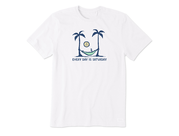 Life is Good Men's Crusher Tee - Saturday Hammock Palms