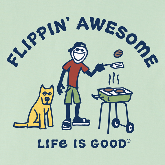 Life is Good Men's Crusher Tee - Flippin' Awesome