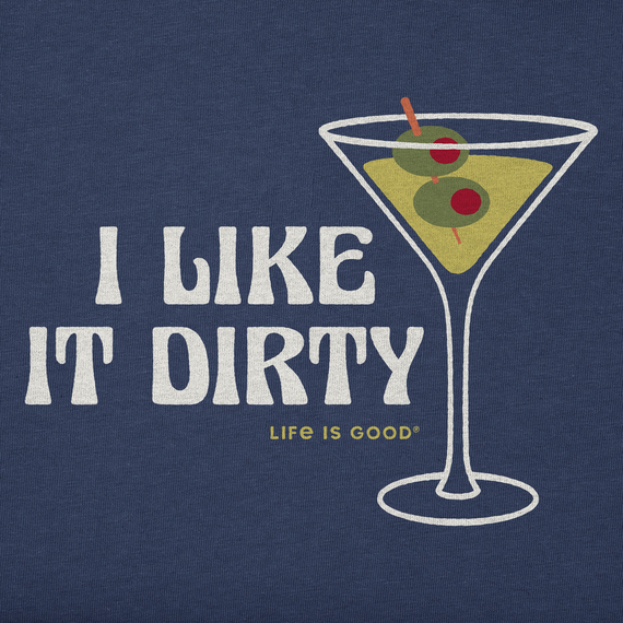 Life is Good Men's Crusher Tee - I Like It Dirty Martini