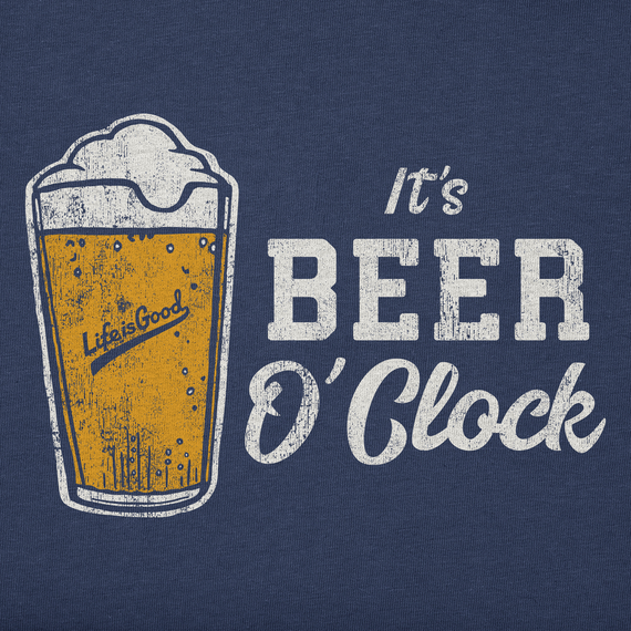 Life is Good Men's Crusher Tee - It's Beer O'Clock