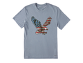 Life is Good Men's Crusher Tee - Eagle Flag