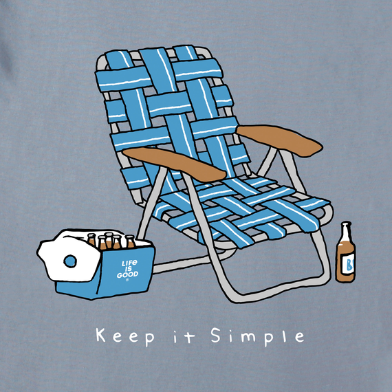 Life is Good Men's Crusher Tee - Keep It Simple Chair