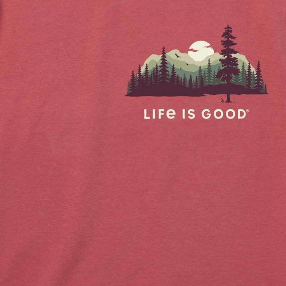 Life is Good Men's Crusher Tee - Evergreen Silhouette