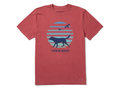 Life is Good Men's Crusher Tee - 70's Retro Dog Beach Walk