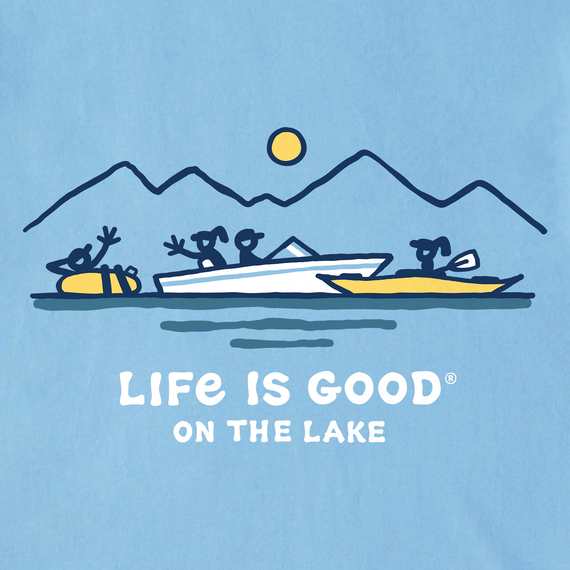 Life is Good Men's Crusher Lite Tee - Life is Good Boat Party