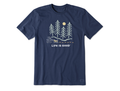 Life is Good Men's Crusher Lite Tee - Hiking Through the Woods