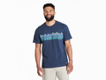 Life is Good Men's Crusher Lite Tee - Woodblock Mountain Scene