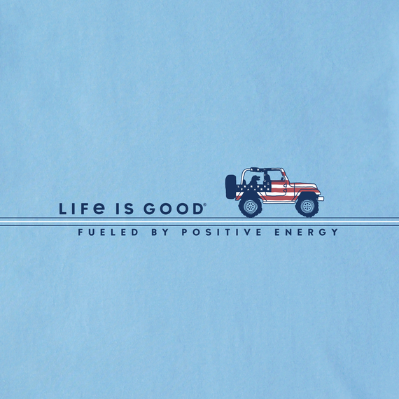 Life is Good Men's Crusher Lite Tee - Positive Energy Americana ATV