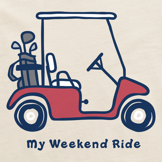 Life is Good Men's Crusher Lite Tee - My Weekend Ride Golf