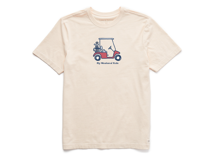 Life is Good Men's Crusher Lite Tee - My Weekend Ride Golf