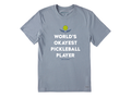 Life is Good Men's Crusher Lite Tee - World's Okayest Pickleball Player