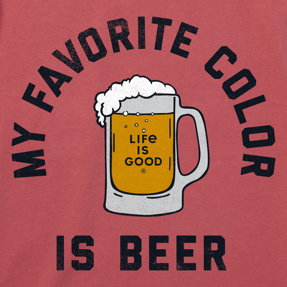 Life is Good Men's Crusher Lite Tee - Favorite Color Is Beer