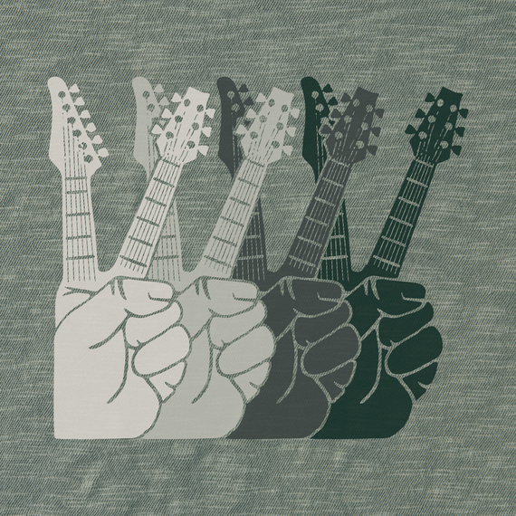 Life is Good Men's Textured Slub Tee - Simple Peace Guitars