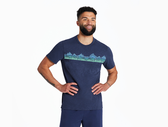 Life is Good Men's Textured Slub Tee - Mountain Range