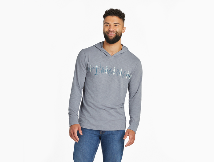 Life is Good Men's Textured Slub Hoodie - Jake's Great Catch