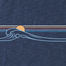 Life is Good Men's Textured Slub Hoodie - Linear Wave Stripe