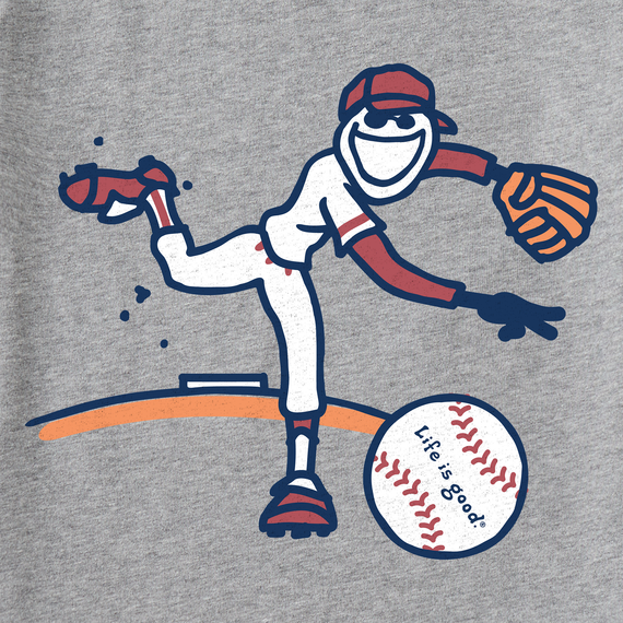 Life is Good Kids' Crusher Tee - Jake Baseball