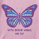 Life is Good Kids' Crusher Tee - With Brave Wings Butterfly