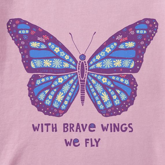 Life is Good Kids' Crusher Tee - With Brave Wings Butterfly