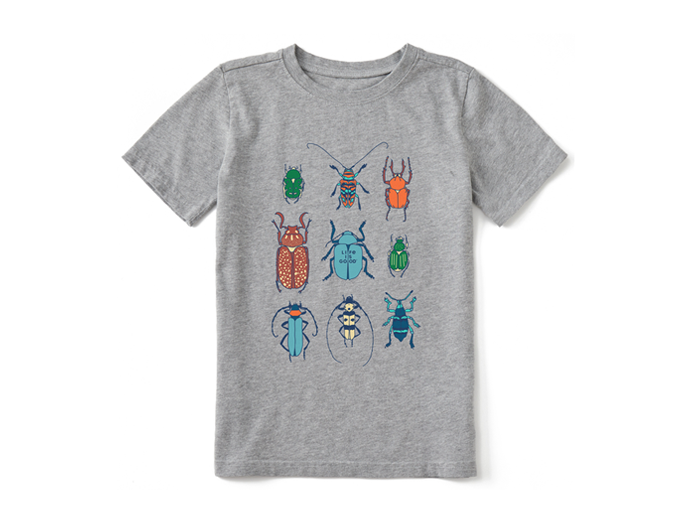 Life is Good Kids' Crusher Tee - Cool Bug Grid